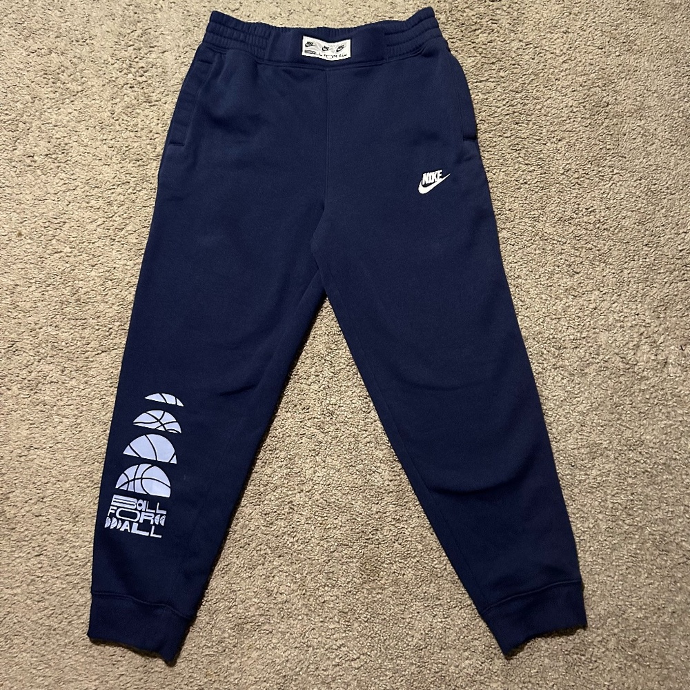 Nike navy kids M football fleece sweatpants